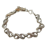 Sterling Silver Dragon Form Panel Bracelet Vintage c1980 18.5cm Length