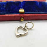 Sterling Silver Dainty Heart Charm Pendant Vintage c1970