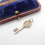 Sterling Silver 18th Birthday Key Charm Pendant Vintage c1970