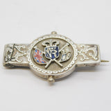 Victorian Sterling Silver Golden Jubilee Commemorative Brooch Antique 1886