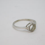 Sterling Silver Geometric Shape Spinel Set Dress Ring Vintage c1970 Size O