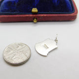 Sterling Silver Keswick Enamel Shield Charm Pendant Vintage c1970