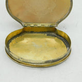 George I Sterling Silver Mother of Pearl Heraldic Cypher Snuff Box Antique c1720