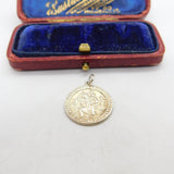 Sterling Silver St Christopher Travel Charm Pendant Vintage c1970
