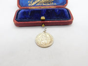 Sterling Silver St Christopher Travel Charm Pendant Vintage c1970