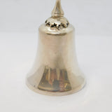 Italian Sterling Silver Floral Pattern Small Dinner Bell Vintage c1980s
