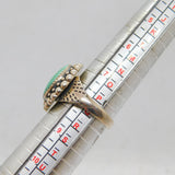 Sterling Silver Turquoise Boho Style Studio Dress Ring Vintage c1970 Size Q