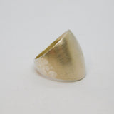 Sterling Silver Mexican Brushed Graduating Band Studio Ring Vintage c1990 Size N