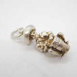 Sterling Silver Mexican Drummer Charm Pendant Vintage c1970s