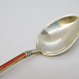 Egon Lauridsen Sterling Silver & Enamel Denmark Souvenir Spoon Vintage
