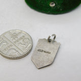 Sterling Silver Enamel Forres Shield Charm Pendant Vintage c1970
