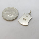 Sterling Silver Enamel Looe Souvenir Charm Pendant Vintage c1970s