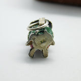 Sterling Silver and Enamel Coloured Toby Jug Charm Pendant Vintage c1970