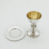 Victorian Sterling Silver Travelling Communion Chalice & Paten Antique London