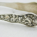 Victorian Sterling Silver Neoclassical Pattern Sugar Tongs Antique 1884 London