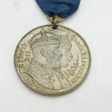 King Edward VII White Metal Coronation Medal Antique 1902