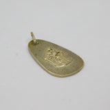 Sterling Silver Dog Tag Style St Christopher Charm Pendant Vintage 1979 London