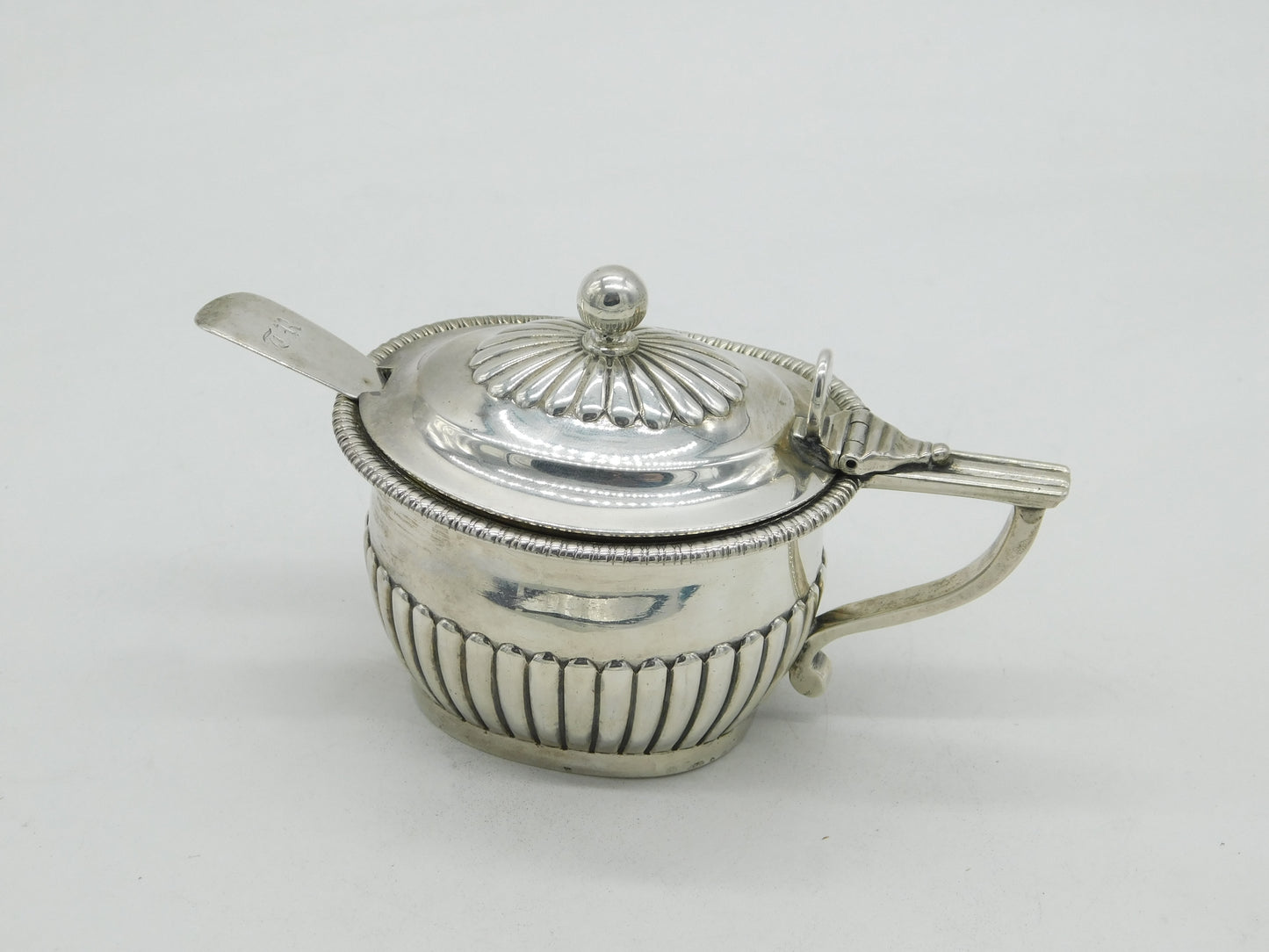 George III Sterling Silver Fluted Pattern Mustard Pot Antique 1810 London