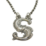 Scottish Victorian Sterling Silver 'S' Initial Sherry Decanter Label Antique c1840 Edinburgh