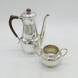 Liberty & Co. Arts & Crafts Sterling Silver Coffee Pot & Sugar Bowl Antique