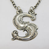 Scottish Victorian Sterling Silver 'S' Initial Sherry Decanter Label Antique c1840 Edinburgh