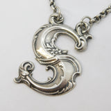 Scottish Victorian Sterling Silver 'S' Initial Sherry Decanter Label Antique c1840 Edinburgh