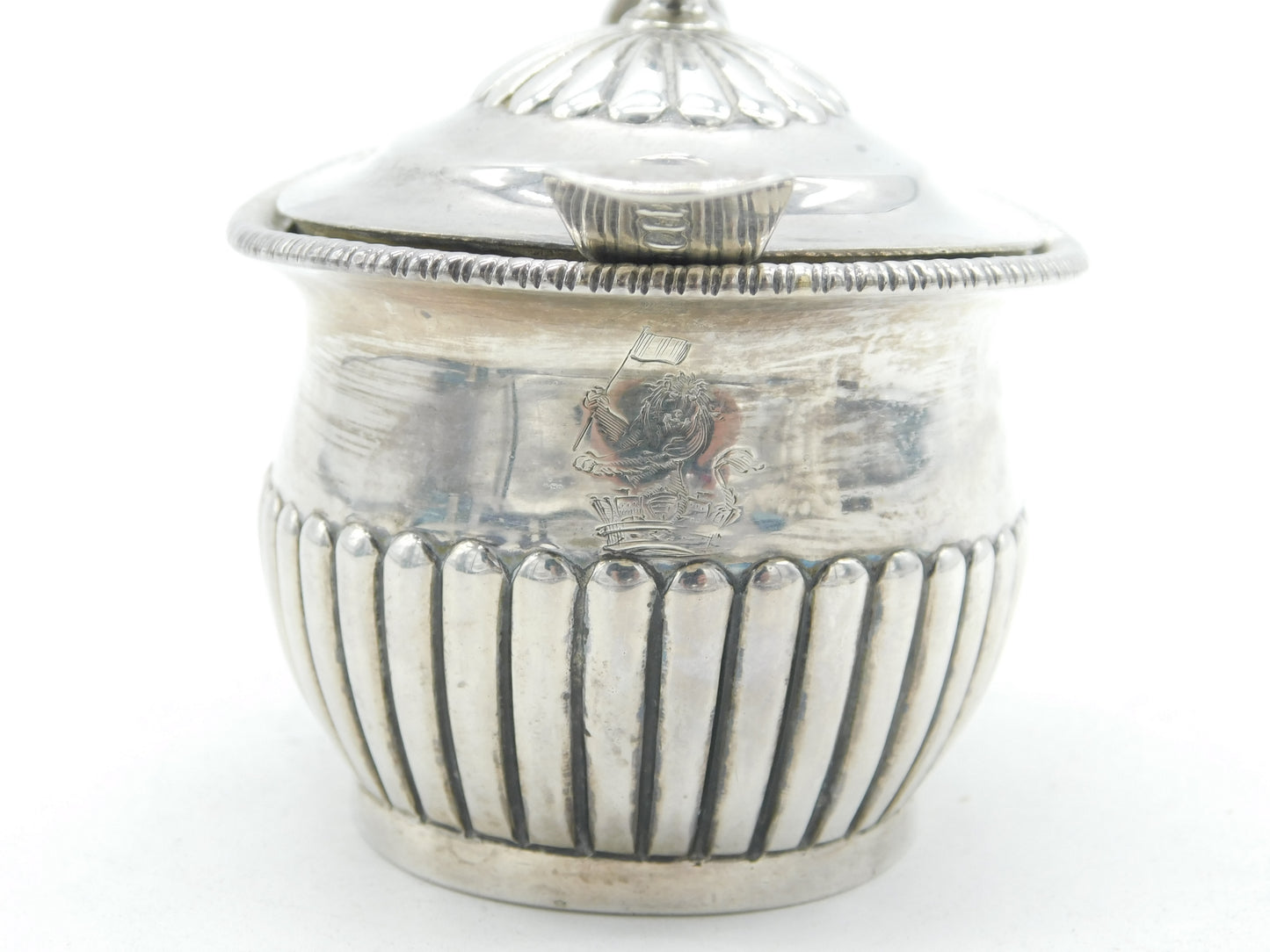 George III Sterling Silver Fluted Pattern Mustard Pot Antique 1810 London