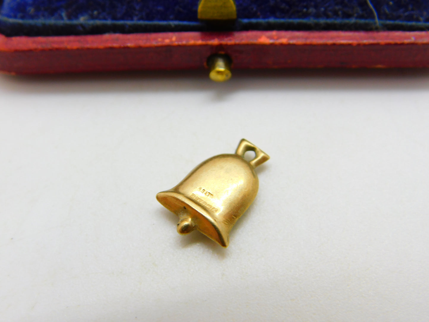 Marriage Wedding Bell 9ct Yellow Gold Charm or Pendant Vintage 1984