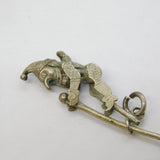 Victorian White Metal Articulated Mr. Punch Novelty Charm Antique c1880