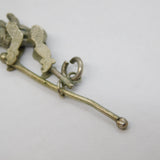 Victorian White Metal Articulated Mr. Punch Novelty Charm Antique c1880