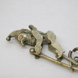 Victorian White Metal Articulated Mr. Punch Novelty Charm Antique c1880