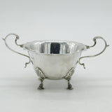 Edwardian Sterling Silver Art Nouveau Pattern Sugar Bowl Antique 1908 Birmingham