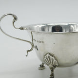 Edwardian Sterling Silver Art Nouveau Pattern Sugar Bowl Antique 1908 Birmingham