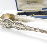 C19th Russian Silver .875 Sugar Tongs Floral Antique 1857 Carl Gustav Ekqvist