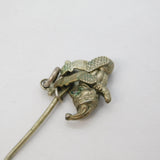 Victorian White Metal Articulated Mr. Punch Novelty Charm Antique c1880