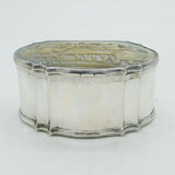 Dutch 18th Century 800 Grade Silver Carved Mother of Pearl Trinket Box Antique