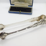 C19th Russian Silver .875 Sugar Tongs Floral Antique 1857 Carl Gustav Ekqvist