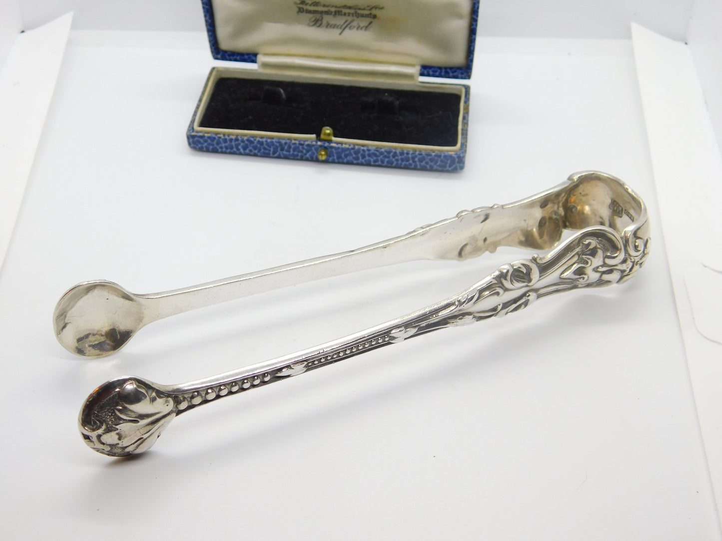 C19th Russian Silver .875 Sugar Tongs Floral Antique 1857 Carl Gustav Ekqvist