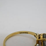 9ct Yellow Gold, Mystic Topaz & Diamond Dress Ring Vintage c1990 Sheffield