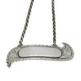 George III Sterling Silver Blank Decanter Label Antique 1816 London