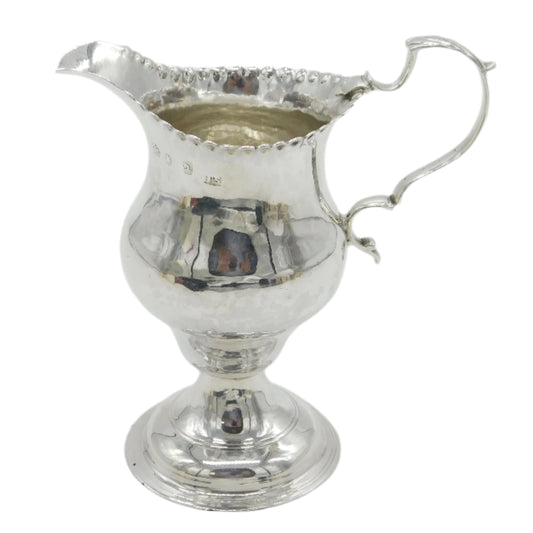 George III Sterling Silver Pedestal Cream Jug Antique 1771 London T. Shepperd