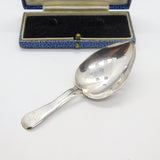 Georgian Sterling Silver Leaf & Star Caddy or Caster Spoon 1803 Birmingham