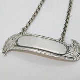 George III Sterling Silver Blank Decanter Label Antique 1816 London