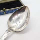 Georgian Sterling Silver Leaf & Star Caddy or Caster Spoon 1803 Birmingham