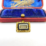 Braided Hair Enamel 15ct Yellow Gold Mourning Brooch Pin Antique Georgian c1820