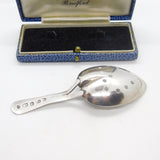 Georgian Sterling Silver Leaf & Star Caddy or Caster Spoon 1803 Birmingham