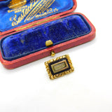 Braided Hair Enamel 15ct Yellow Gold Mourning Brooch Pin Antique Georgian c1820