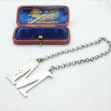 Early Victorian Sterling Silver 'M' Madeira Decanter Label Antique 1847 London