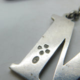 Early Victorian Sterling Silver 'M' Madeira Decanter Label Antique 1847 London