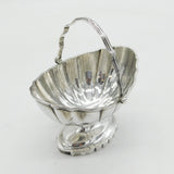 George III Sterling Silver Swing Handled Fluted Sweet Treat Basket Antique 1795 London